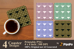 Pastel Vault Coaster Sublimation Design Product Image 1