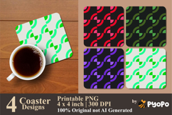 Color Ring Coaster Sublimation Design Product Image 1