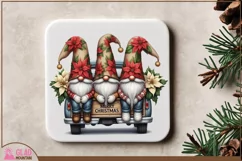 Merry Christmas Gnomes vintage pickup truck, Christmas Gnome Product Image 3