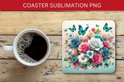 spring square coaster - roses Product Image 1