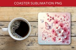 spring square coaster - plum blossoms Product Image 1