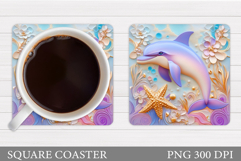 Dolphin Coaster Design. Dolphin Sublimation Product Image 1