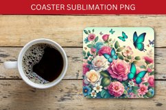 spring square coaster - roses Product Image 1