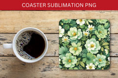 square coaster - floral pattern Product Image 1