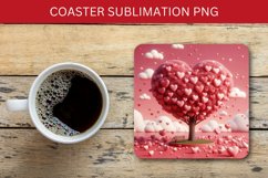 valentine square coaster - hearts tree Product Image 1