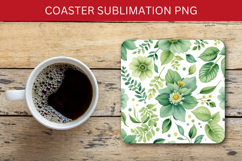 square coaster - floral pattern Product Image 1