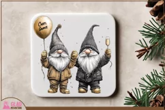 Cheers Gnomie, Happy New Year Gnome sublimation png Product Image 5