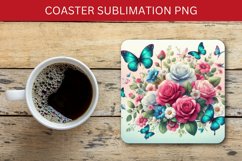 spring square coaster - roses Product Image 1