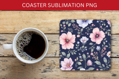 square coaster - floral pattern Product Image 1