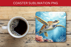 square coaster - sea turtle Product Image 1