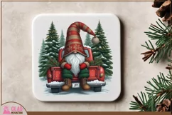 Christmas Gnome vintage truck, Christmas Gnome pickup truck Product Image 4