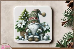 Christmas Gnome png, Christmas Gnome poinsettia sublimation Product Image 5