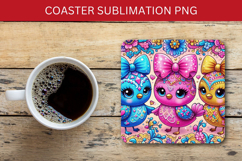 square coaster - floral chickens Product Image 1