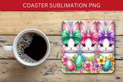 square coaster - rabbit bunny easter Product Image 1