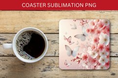 spring square coaster - plum blossoms Product Image 1