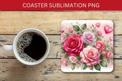 valentine square coaster - roses Product Image 1