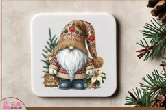 Christmas Gnome sublimation png, Joy to the World gnome png Product Image 3