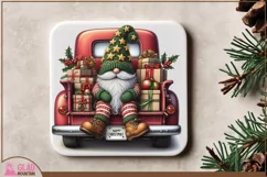 Happy Christmas Gnome truck, Christmas Gnome vintage truck Product Image 6