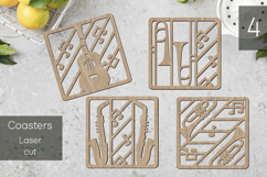 Music Coasters svg laser cut, Guitar coaster Product Image 1