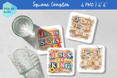 Religious quote, Square Coaster Sublimation Product Image 1