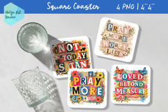 Religious quote, Square Coaster Sublimation Product Image 1