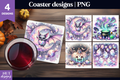 Iridescent Halloween coaster Iridescent Ghosts, Pumpkin, Bat Product Image 1