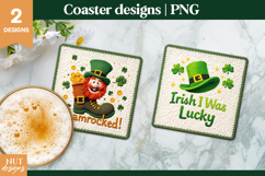 St Patricks day coaster Patrick day quote Latch hook yarn Product Image 1
