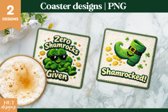 St Patricks day coaster Patrick day quote Latch hook yarn Product Image 1