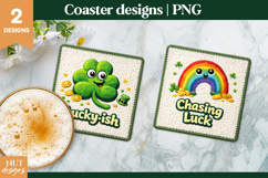 St Patricks day coaster Patrick day quote Latch hook yarn Product Image 1