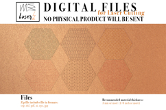 Coaster Deco Hexagon Vector File for Laser Cutter. Product Image 2