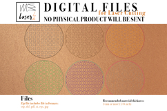 Coaster Geometric Vector File for Laser Cut - 6 Variations Product Image 2