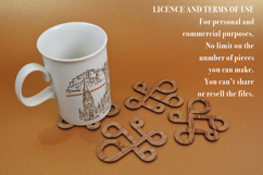 Coaster Ghirigoro Vector File for Laser Cutter. Product Image 5