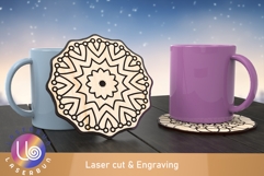 Mandala Coaster SVG | Laser Cut File for Wood &amp; Acrylic Product Image 1