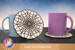 Mandala Style Coaster | Engraving &amp; Cutting Project File Product Image 1