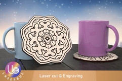 Laser Cut Mandala Coaster | SVG DXF CDR AI PDF Files Product Image 1