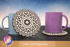 Mandala Coaster Design | Engraving &amp; Cutting Template Product Image 1