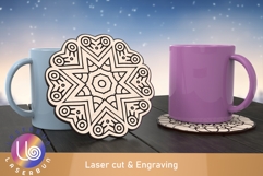Coaster SVG Mandala | 10 cm Laser Engraving File Product Image 1