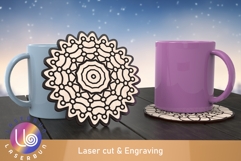 Mandala Coaster Template | Vector File for Glowforge Product Image 1