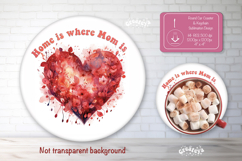 Mothers day round coaster sublimation png Car coaster png Product Image 1
