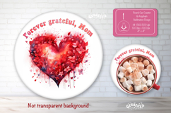Mothers day round coaster sublimation png Car coaster png Product Image 1