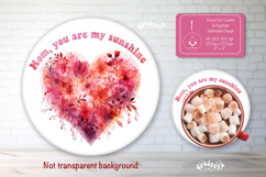 Mothers day round coaster sublimation png Car coaster png Product Image 1