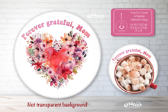 Mothers day round coaster sublimation png Car coaster png Product Image 1