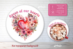 Mothers day round coaster sublimation png Car coaster png Product Image 1