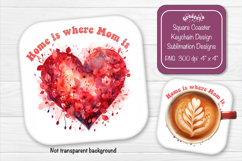 Mothers day square coaster sublimation png coaster design Product Image 1