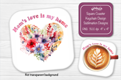Mothers day square coaster sublimation png coaster design Product Image 1