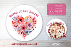 Mothers day round coaster sublimation png Car coaster png Product Image 1