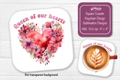 Mothers day square coaster sublimation png coaster design Product Image 1