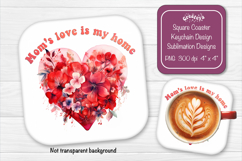 Mothers day square coaster sublimation png coaster design Product Image 1