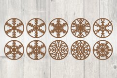 Snowflake Coaster Laser Cut Bundle | Christmas Product Image 2