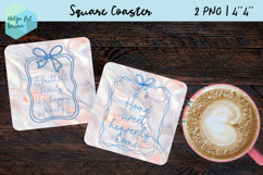 Religious quote, Metallic Square Coaster Sublimation Product Image 1